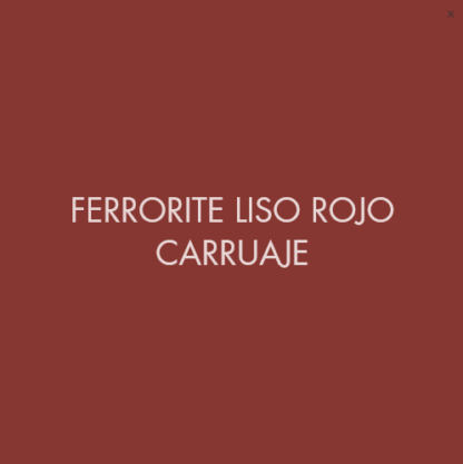 Ferrorite rojo carruaje